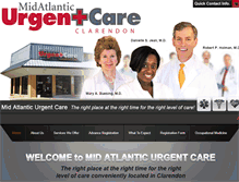 Tablet Screenshot of midatlanticurgentcare.com